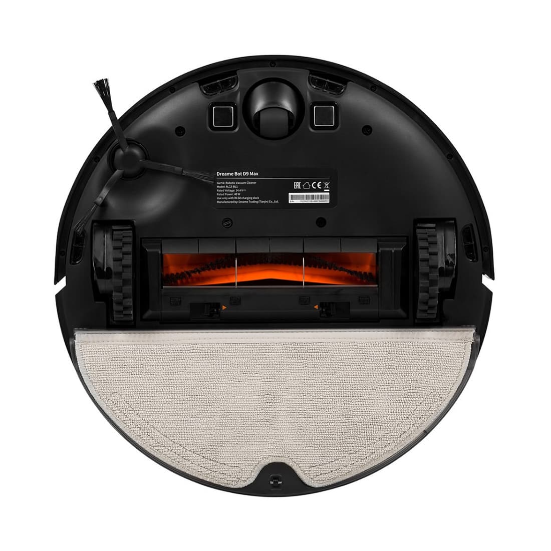 Робот-пылесос, Dreame, Robot Vacuum D9 Max, RLD33GA, Потребляемая мощность 42 Вт, Single Gyroscope + LDS, Аккумулятор 5200 мАч, Пылесборник 570 мл, Резервуар для воды 270 мл, Сила всасывания 4000 Па, Уровень шума 64 дБ, Nylon Filter+Hepa, Сухая и влажная уборка, Время автономной работы 150 мин (250), Черный