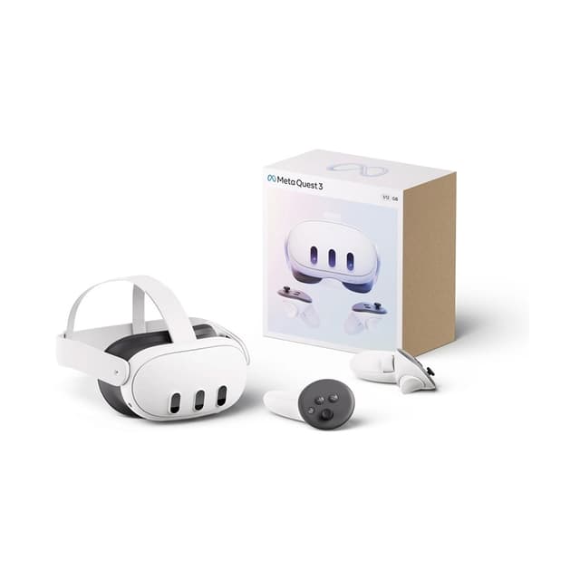 Очки виртуальной реальности, Meta, Quest 3, 8990059401, 512 GB, Частота обновления: 72 Гц , 80 Гц, 90 Гц, 120 Гц, Разрешение дисплея: 2064х2208, Угол обзора: 110 градусов, Оперативная память: 8 Гб, Цвет: белый