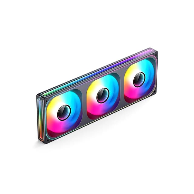 Вентилятор для компьютерного корпуса, Jonsbo, ZB-360BR, ZB-360BR Reverse Black, 3*120мм ARGB, 700 - 1800±10% об.мин, 47.71CFM, 30.7dB(A), 4pin, 36212328мм, Чёрный