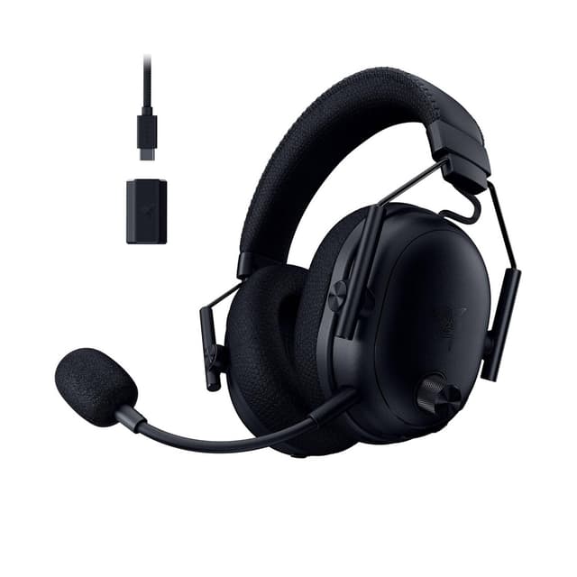 Гарнитура, Razer, BlackShark V3 Pro, RZ04-05400100-R3M1, Игровая гарнитура, Динамики 50 мм, THX Spatial Audio, 10 – 28000 Гц, 98 дБ, 32 Ом, Микрофон однонаправленный съёмный, 100 – 10000 Гц, –42 дБ, Беспроводные / Проводные, 2.4 ГГц / Bluetooth / USB / 3,5 мм MiniJack, Чёрный