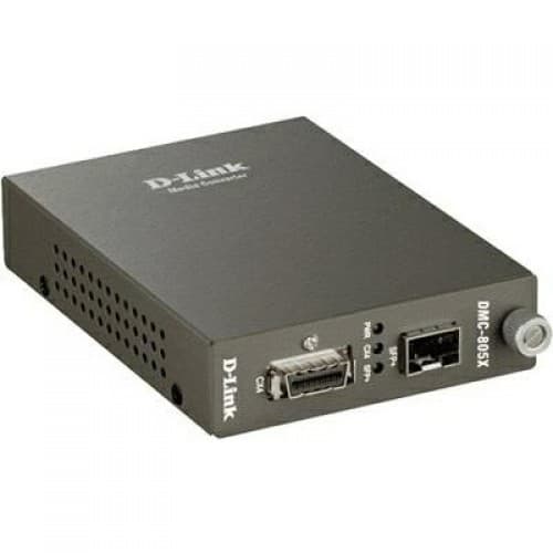 D-Link DMC-805X/A1A Медиаконвертер, 10GBase-CX4 → 10GBase-X SFP+ (1 порт CX4, 1 порт SFP+)